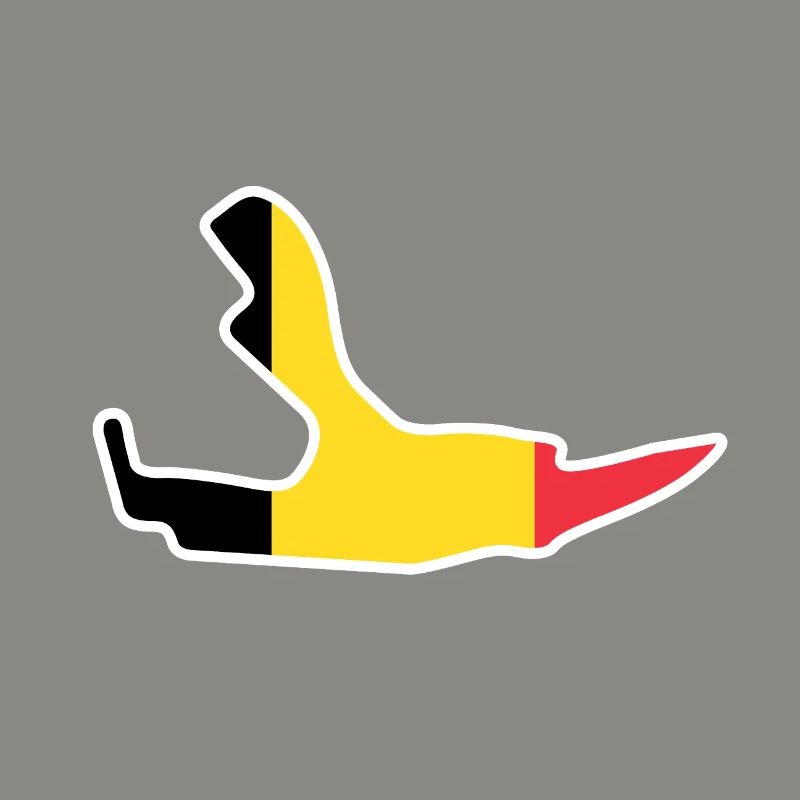Circuit de Belgique avec drapeau