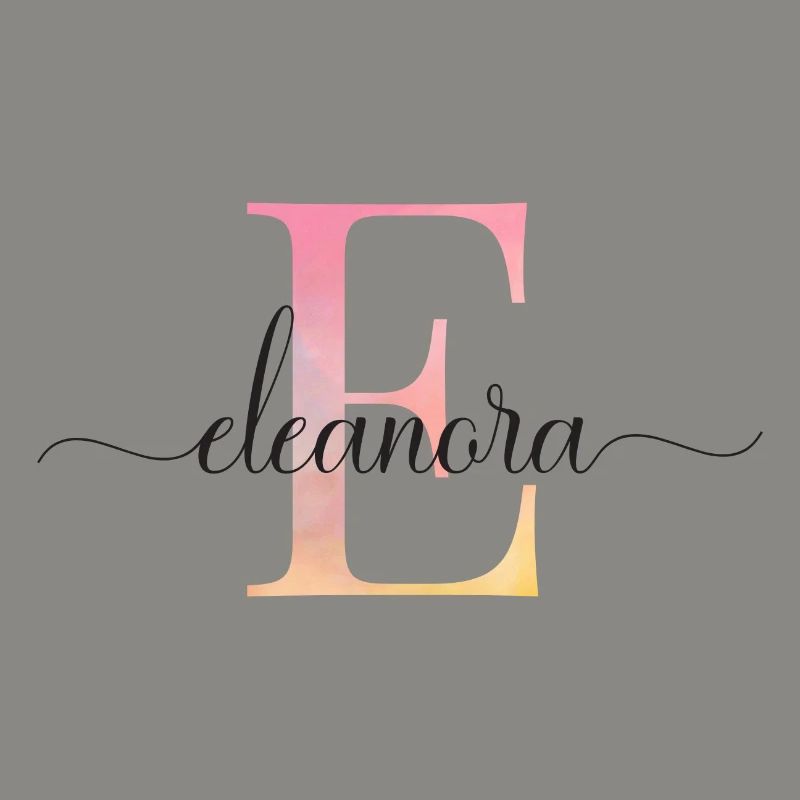 E| Monogramme | Nom | ÉléanoeaAquarelle