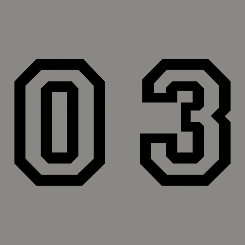 number - 03 - zero three