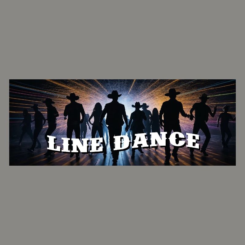 Line dance group dancing