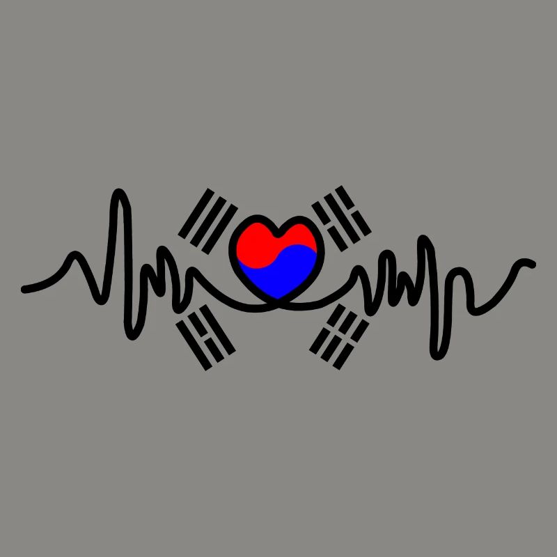 Corée du Sud drapeau cardio dur coup