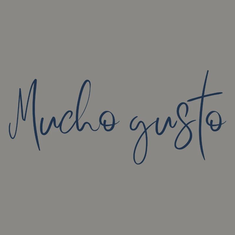 Mucho Gusto - Conception de salutation espagnole amicale