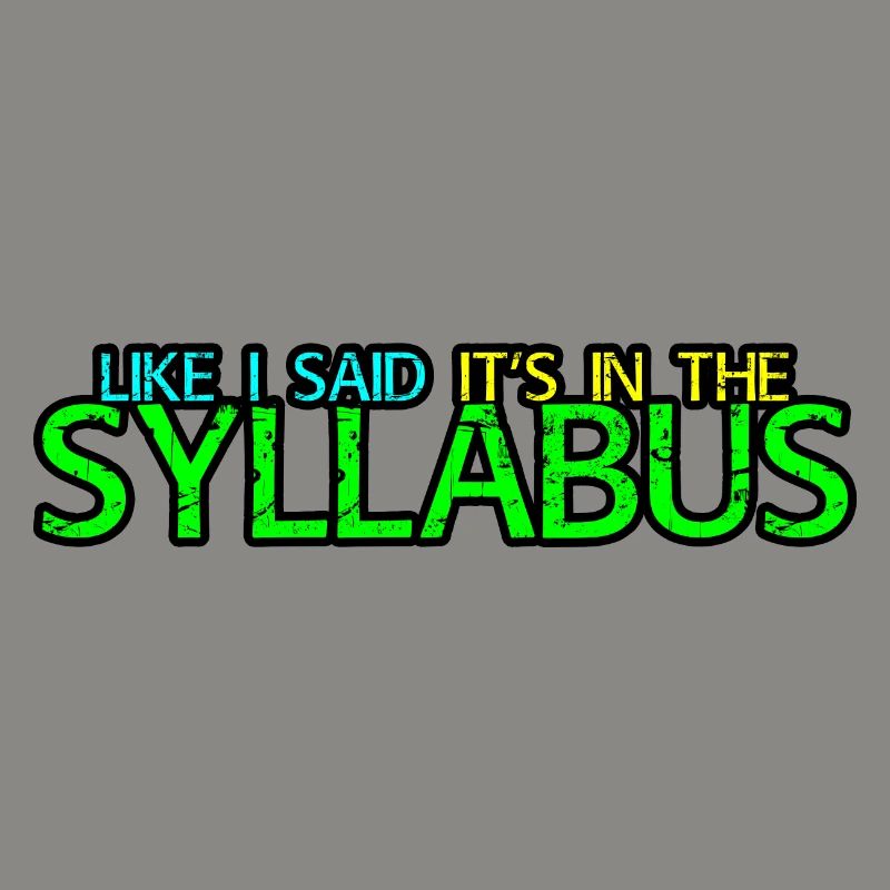 Comme je l’ai dit, c’est dans le syllabus 4