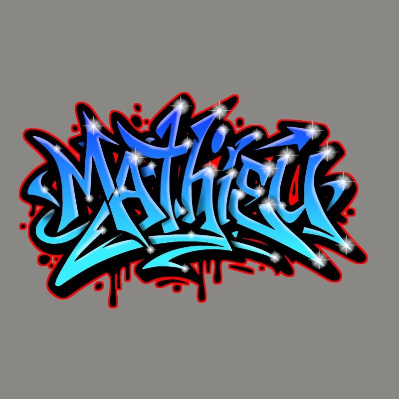 Mathieu Graffiti Neon Printable on Textile