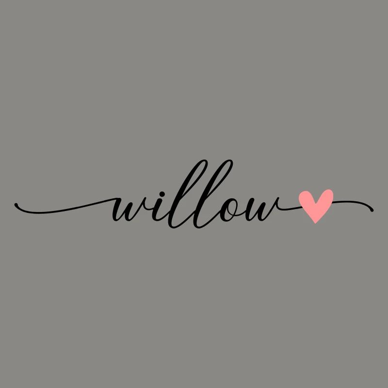 Willow Surname First name Calligraphy Script