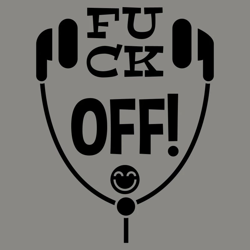 Humorous Headphone Artwork Featuring Unique Text a