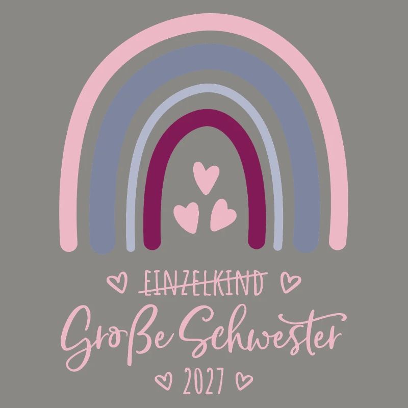Große Schwester 2027 Boho Regenbogen
