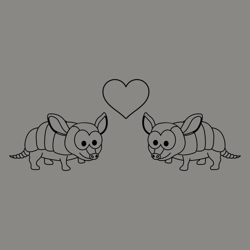 Armadillo Comic Couple Amour
