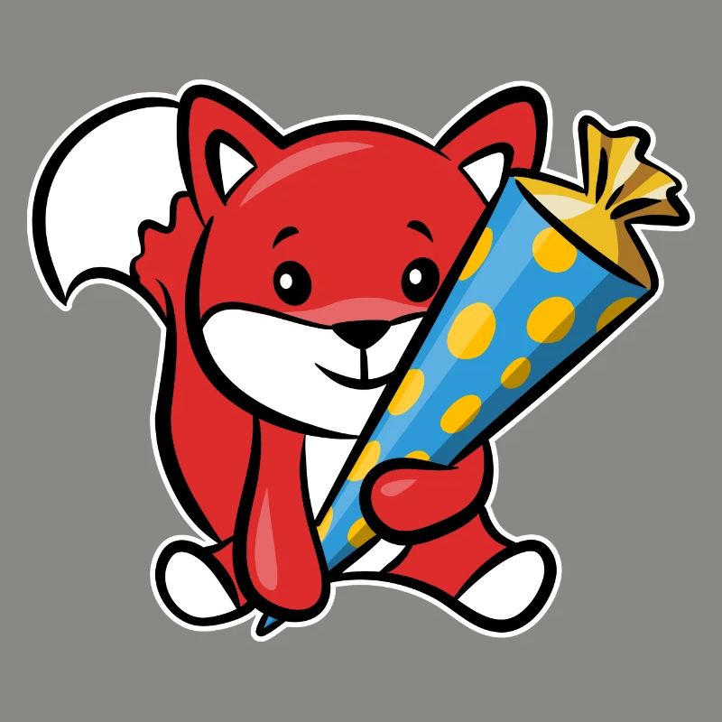 Cunning fox with sugar cone