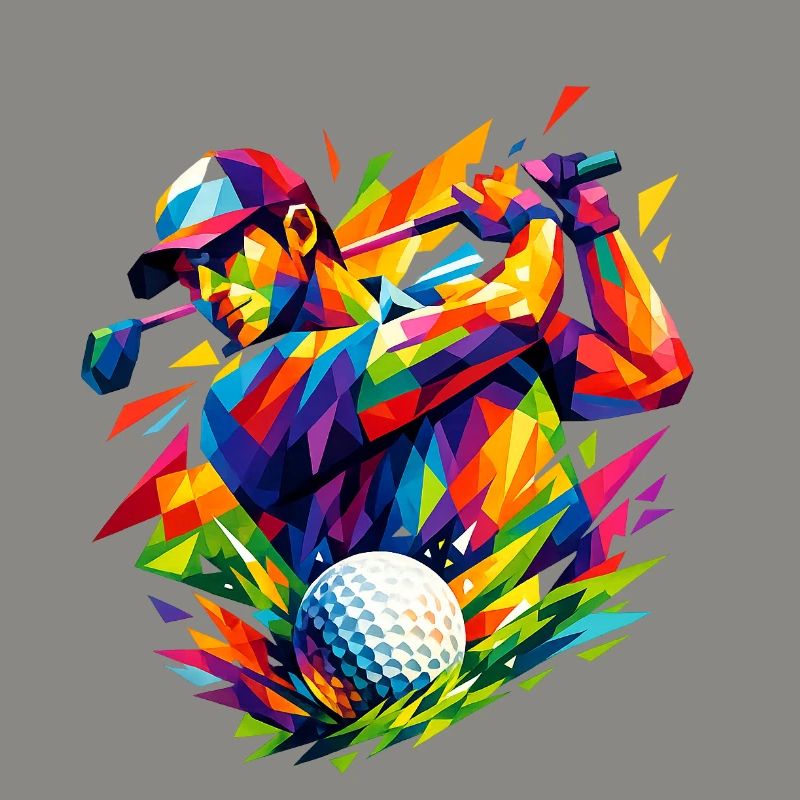 Explosion de couleurs dans les coups de golf