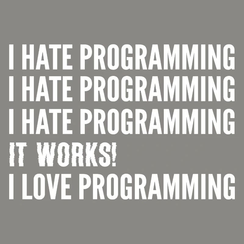 Ich hasse die Programmierung. Softwareentwickler G