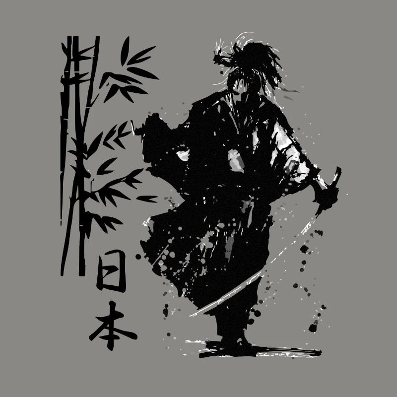 Walking Samurai Warrior bereit für den Kampf traditio