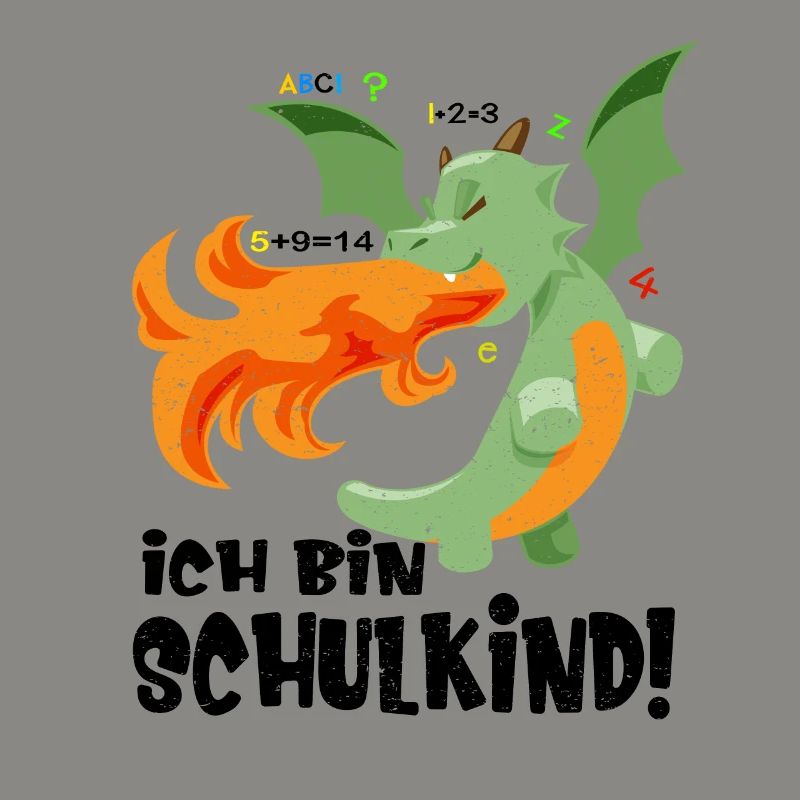 Ich bin Schulkind mit süßem Drachen