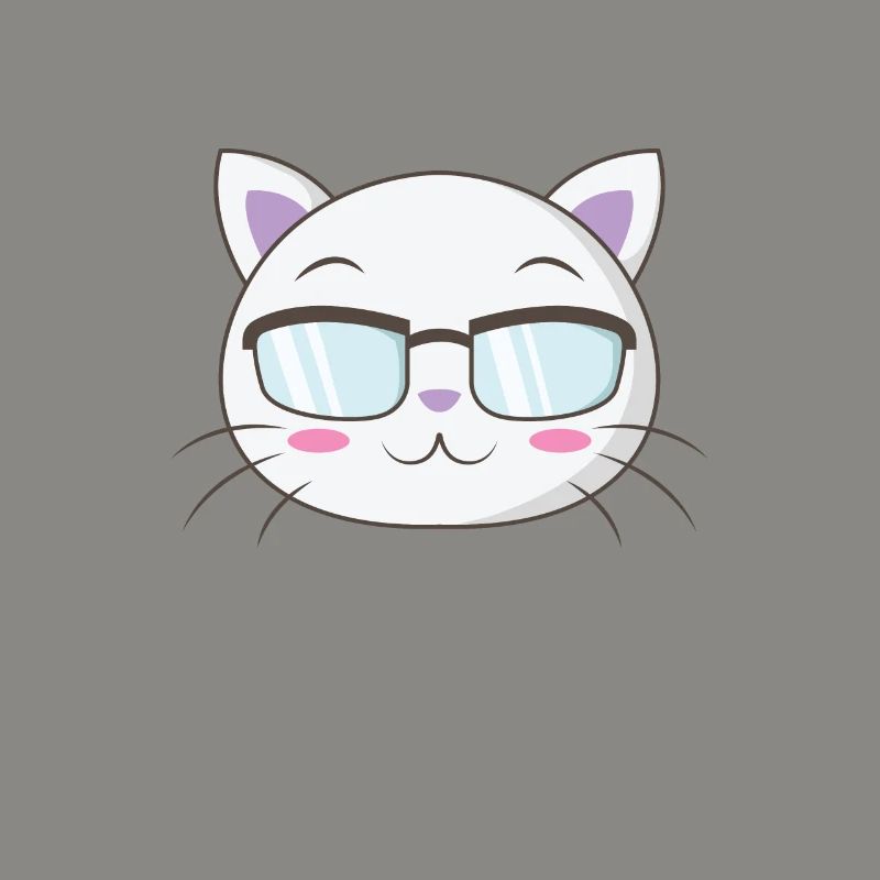 Nerd cat with nerd glasses