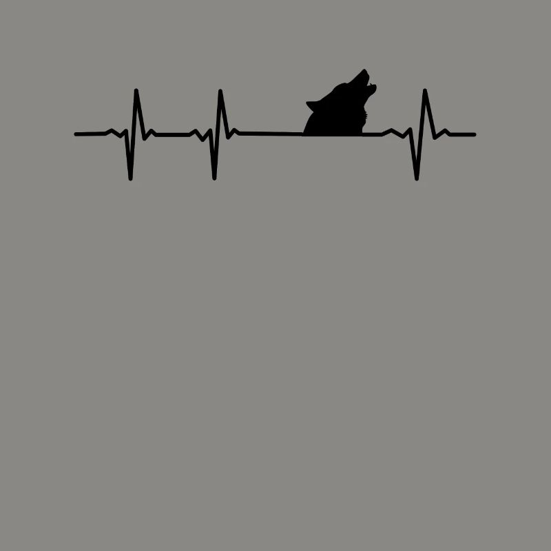 Wolf Heartbeat Pulse Wolf Pack Team Gift