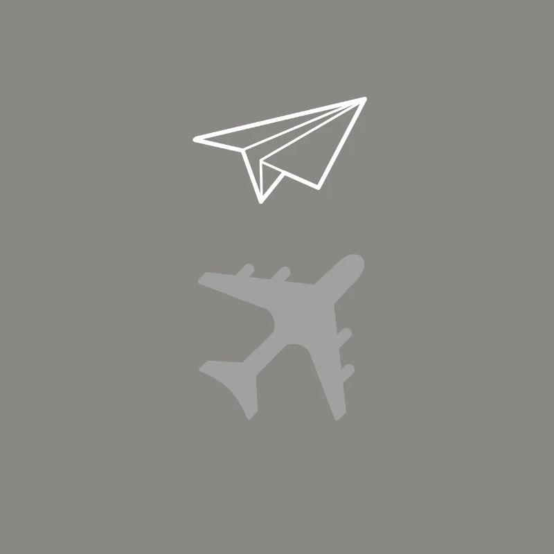 Paperplane Schatten Künstler oder Pilot Geschenk