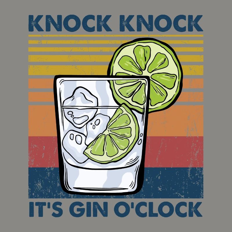Knock Knock It's Gin O'clock - Pun Gin
