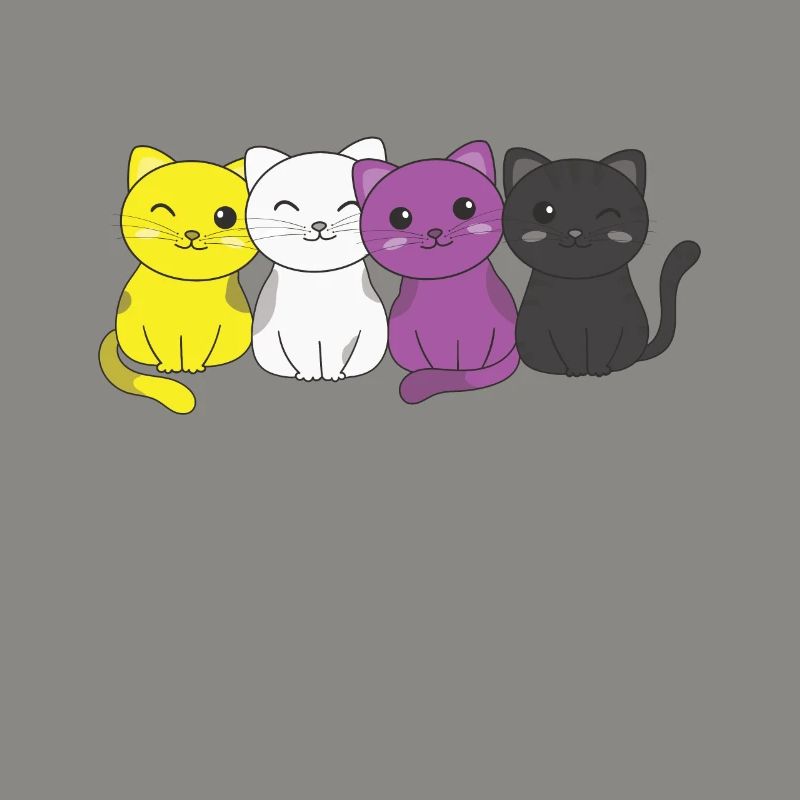 Nonbinary Flag Non Binary Pride LGBTQ süße Katze