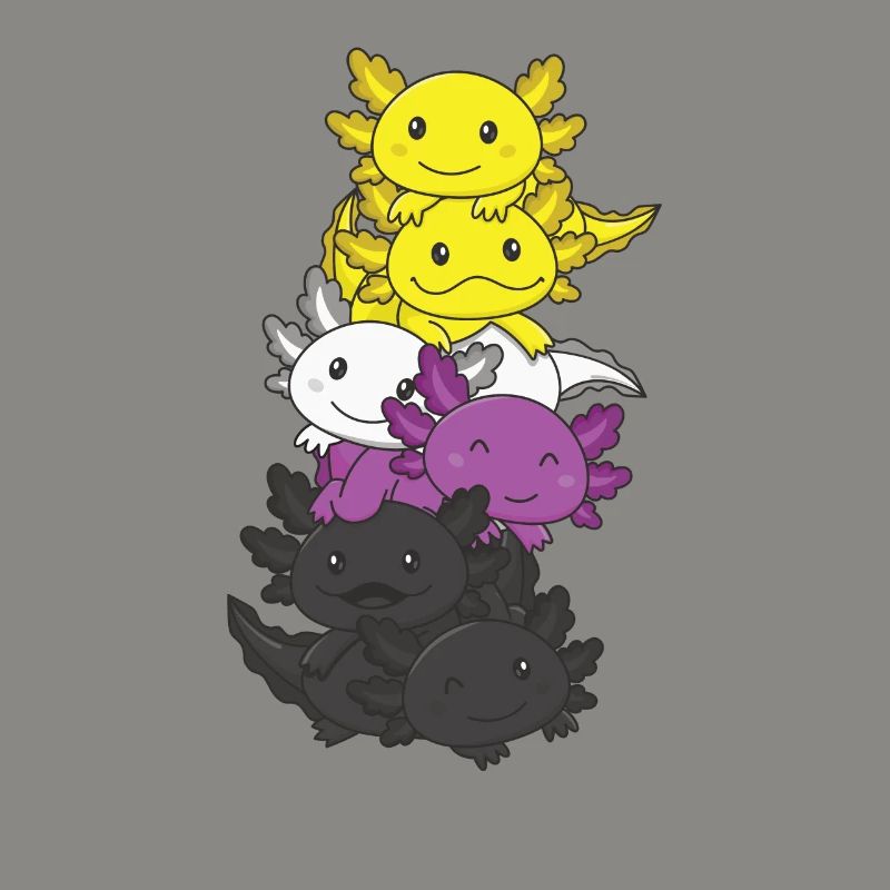 Nonbinary Flag Non Binary Pride LGBTQ Axolotl