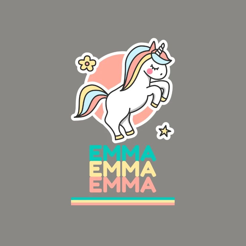 Emma Vorname Namensgeschenk Süßes Einhorn