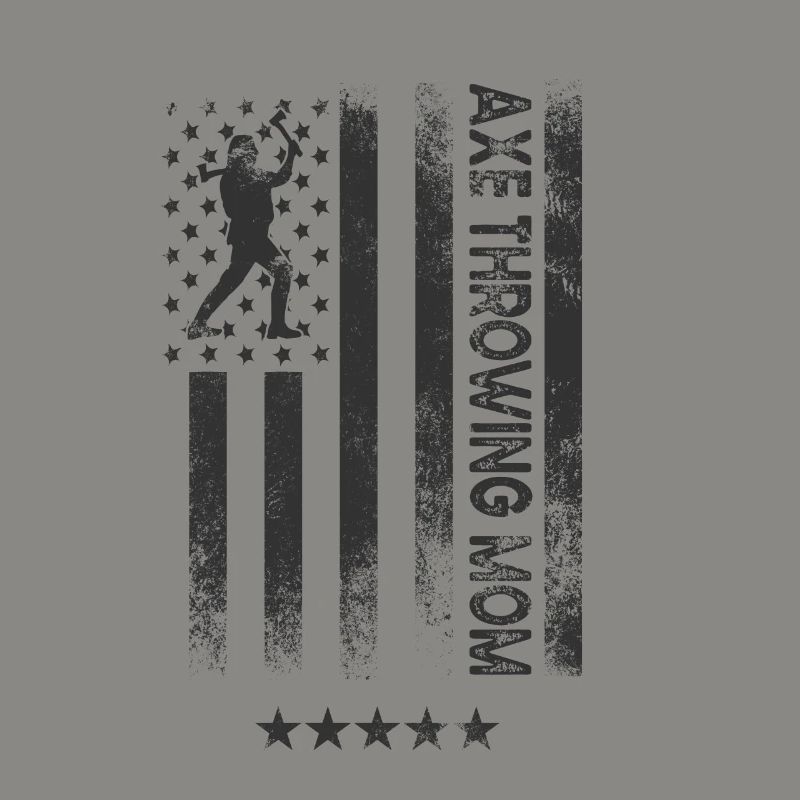 Drapeau des États-Unis - Mère lanceuse de hache