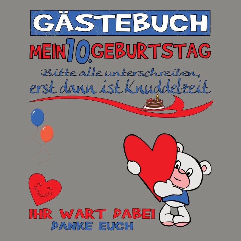 10. Geburtstag Junge & Mädchen Gästebuch