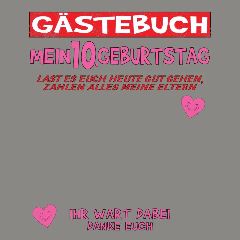 10. Geburtstag Mädchen & Junge Gästebuch