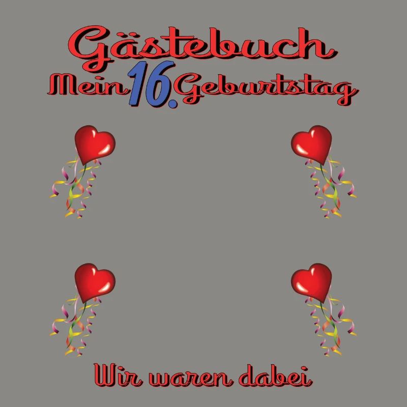 16. Geburtstag Mädchen & Junge Gästebuch