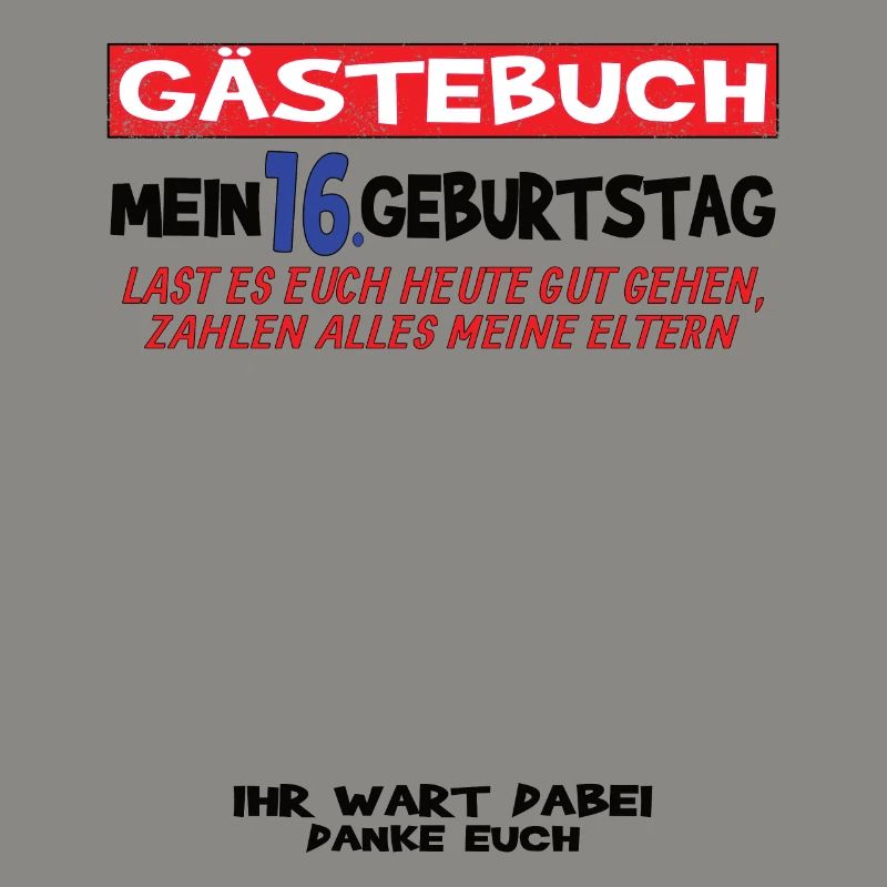 16. Geburtstag Mädchen & Junge Gästebuch