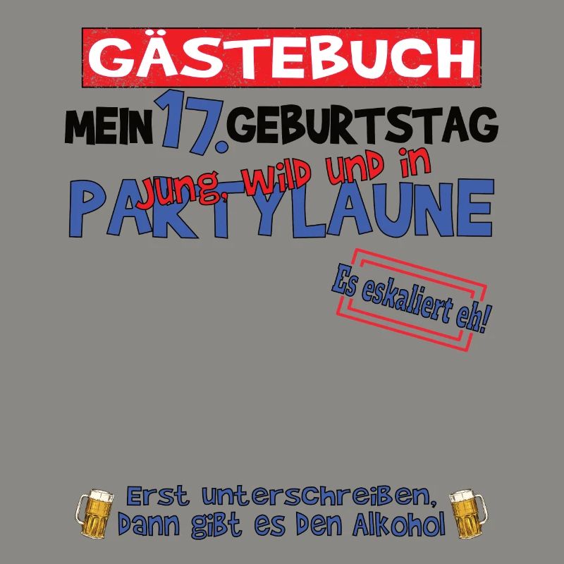 17. Geburtstag Mädchen & Junge Gästebuch