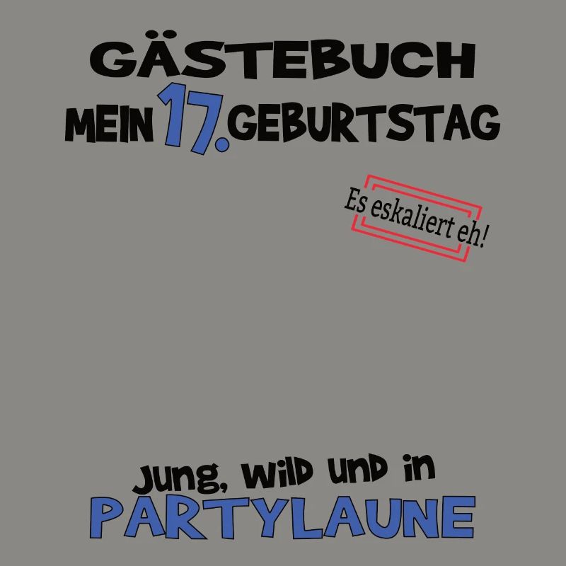 17. Geburtstag Mädchen & Junge Gästebuch