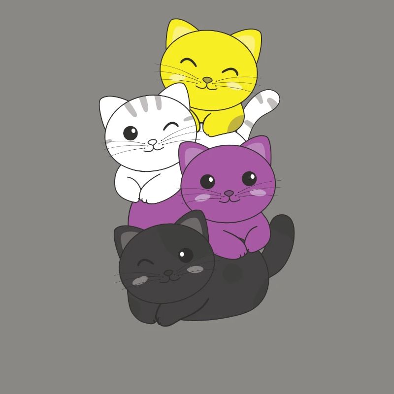 Nonbinary Flag Non Binary Pride LGBTQ süße Katze
