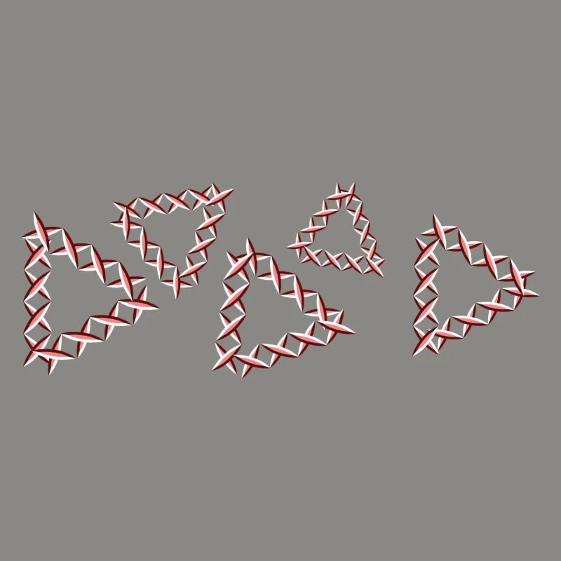triangular shapes crosses red