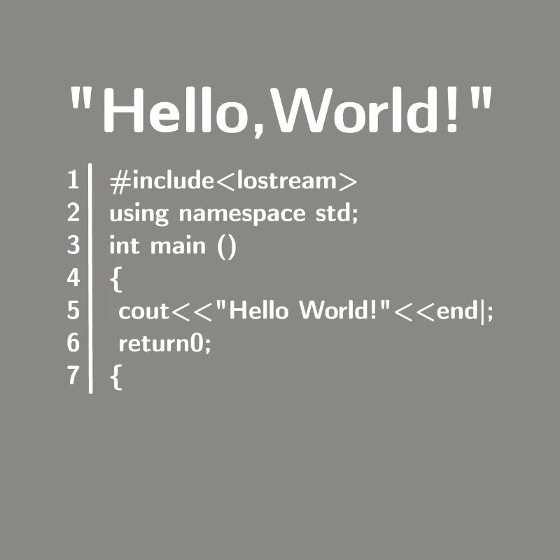 Hello Welt Programm - Programmierer T-Shirt