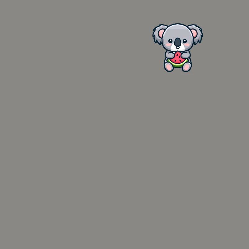 Koala Eats Watermelon Pocket