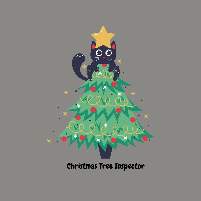 pull de noël chat dans sapin