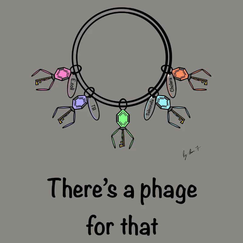 Porte-clés phage « Il y a un phage pour ça »