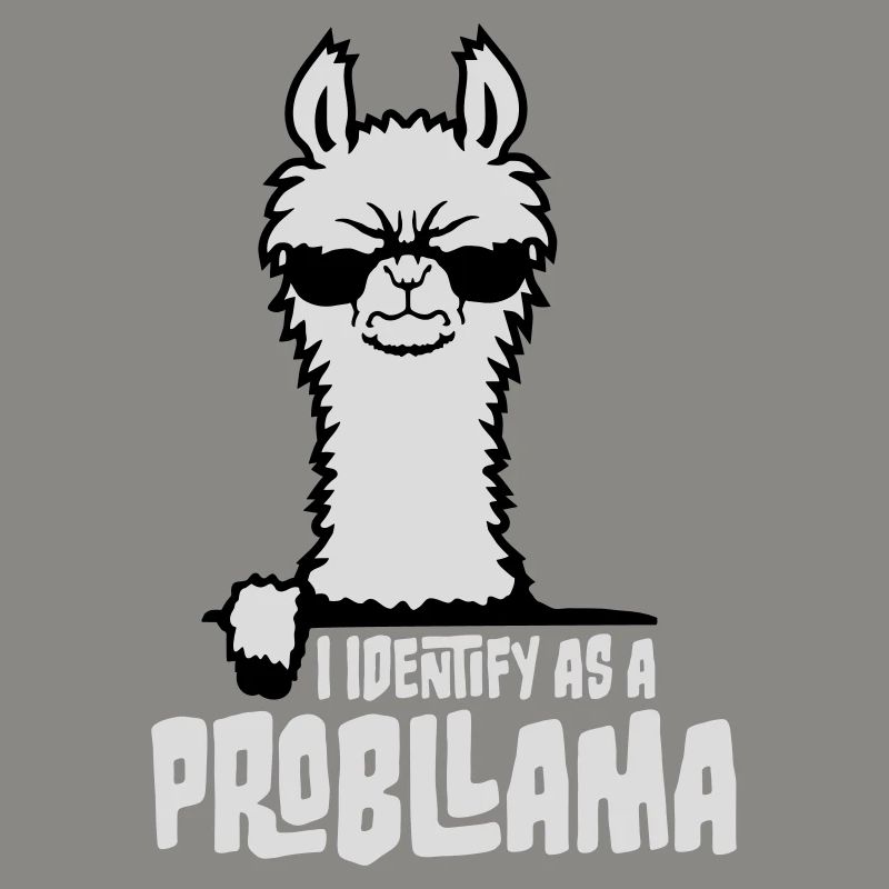 Je m’identifie comme un probllama Cool Lama Problem Spruch