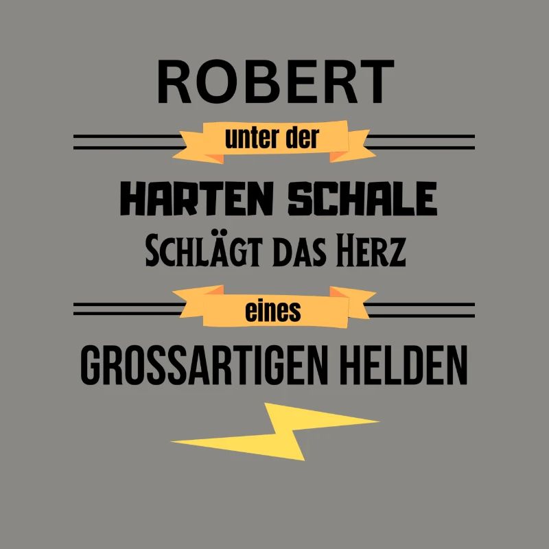 Robert unter harte Schale eines Großartigen Helden