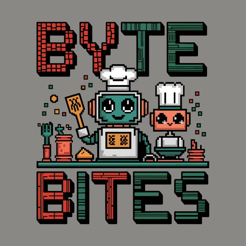 Byte - De mignons chefs robots pixel qui cuisinent pour s’amuser