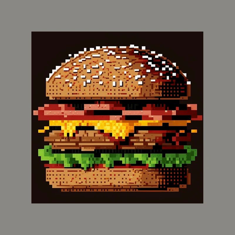 Burger 8 bits, Pixel Art