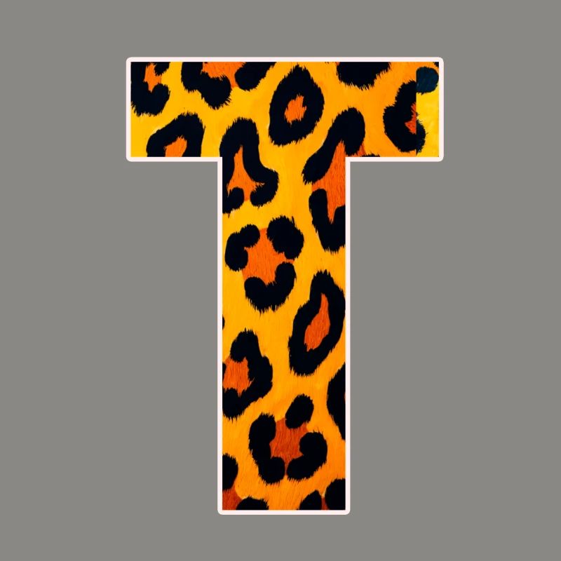 Leopard_Buchstabenmuster_ _T