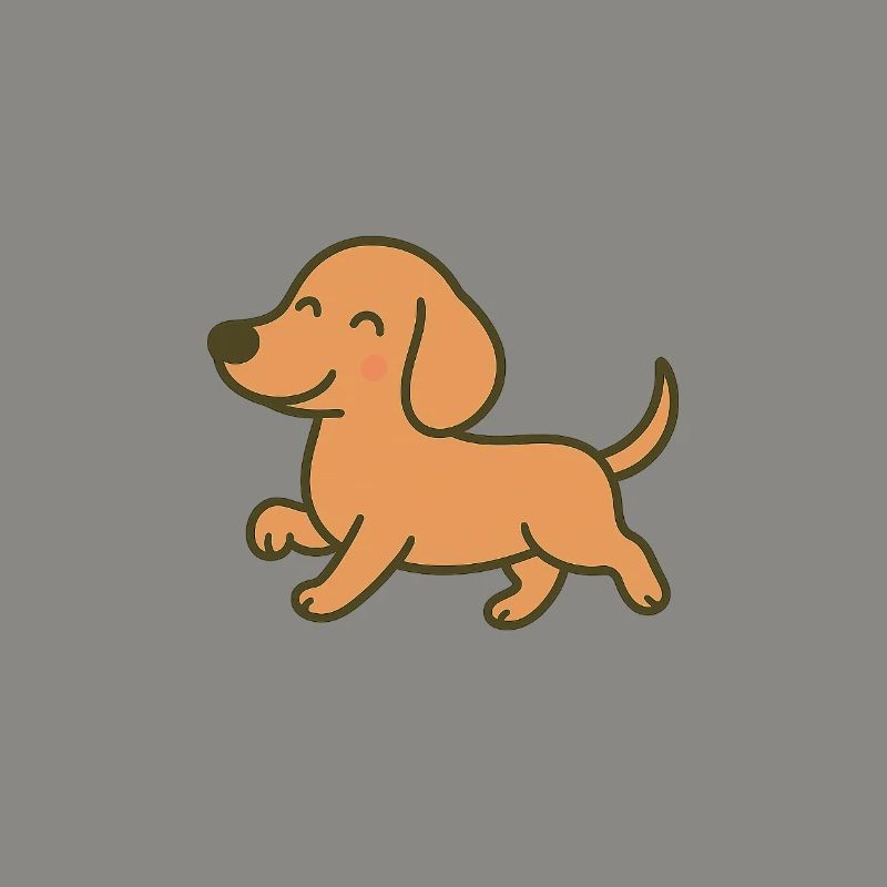 conception de dessin animé de course de chiot joyeux