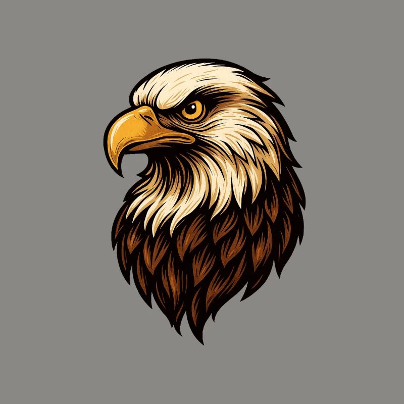 Powerful Eagle Head Illustration