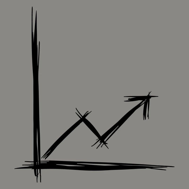 Success chart, hand drawing/doodle.