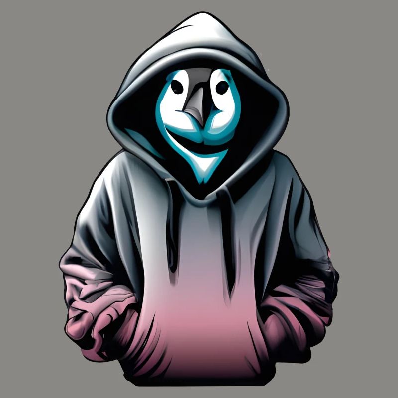 Hacker Pinguin mit Pullover