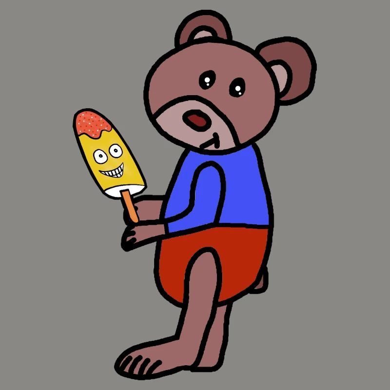 Bär Teddy  Eiskrem  Eis Kind