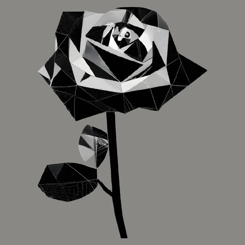 Polygone schwarze Rose