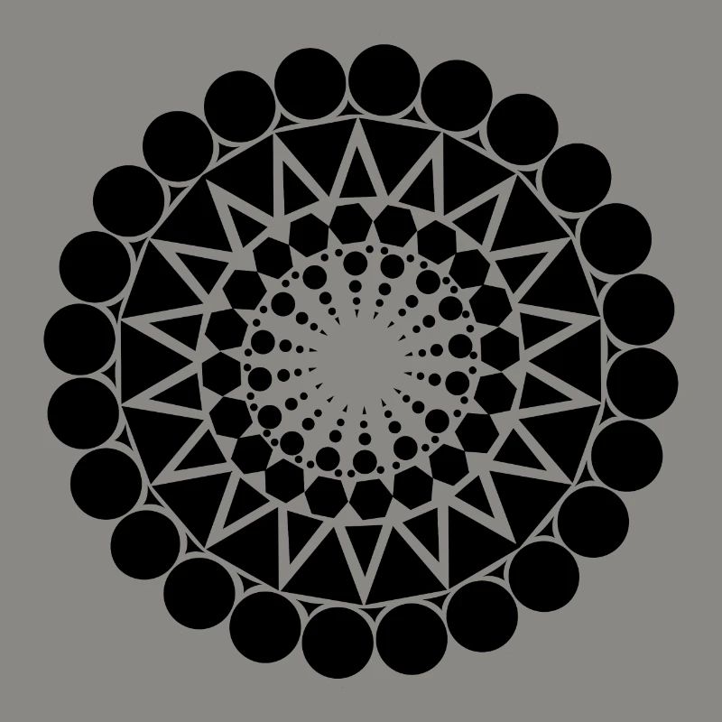 Geometric triangle mandala round pattern shape