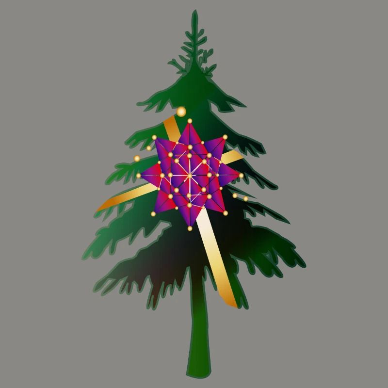 Christbaum oder Weihnachtsbaum & Geschenkschleife